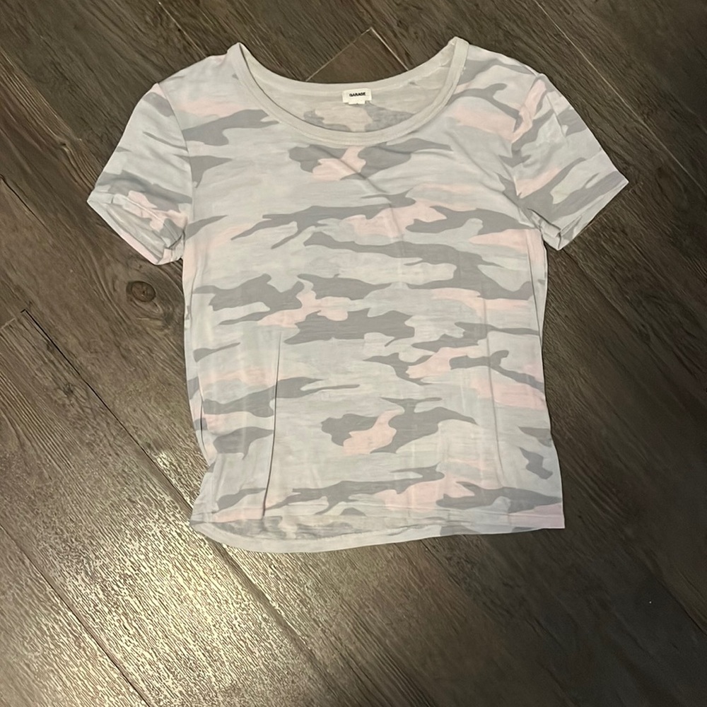 Pink and grey camp garage top